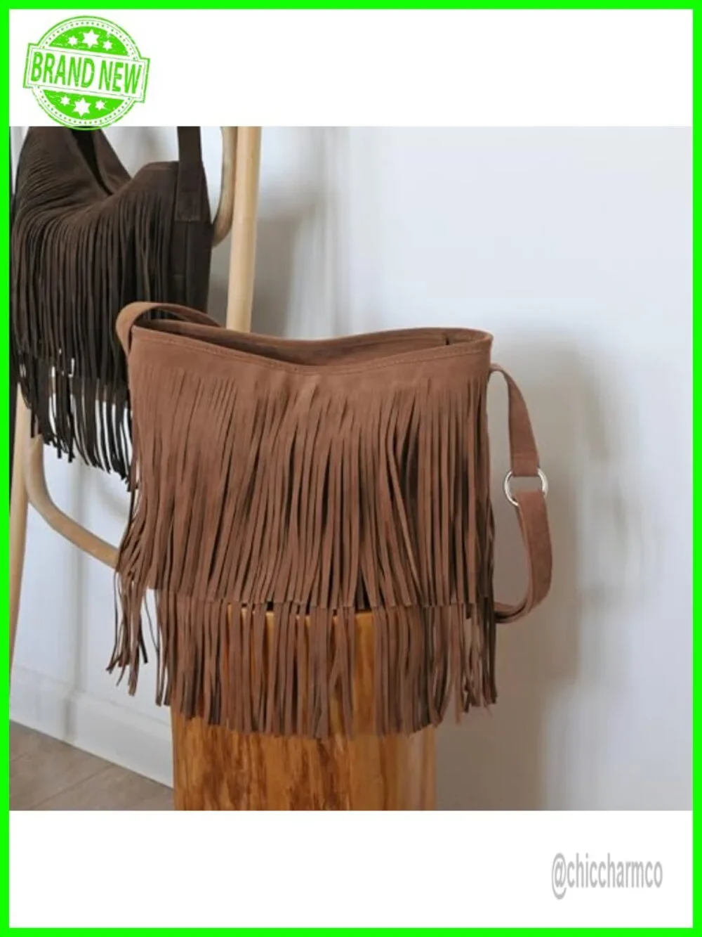Faux Suede Leather Hobo Crossbody Shoulder Bag Sling Bag